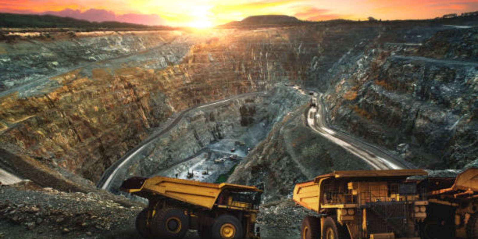 Big dump truck loading for transport minerals gold,Mining industrial at Thailand